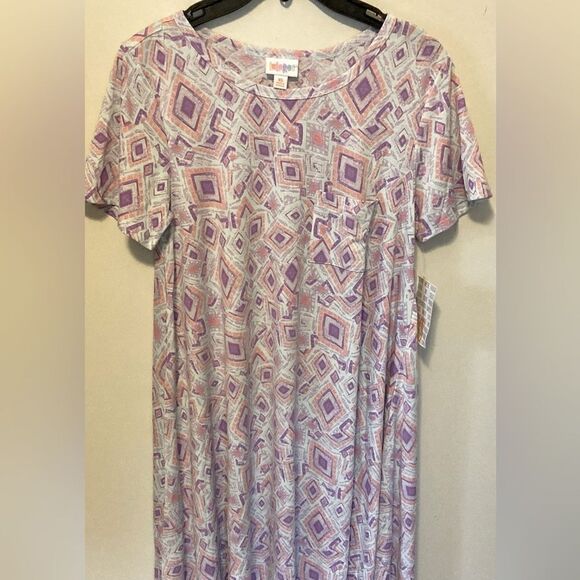 Lularoe Carly Dress Southwest Geometric Hi Low Dress NWT - Picture 3 of 7
